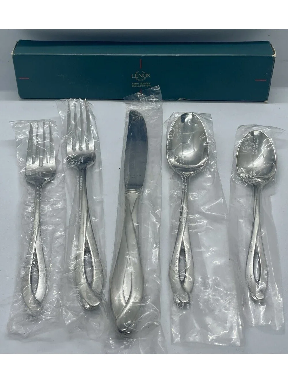 Lenox DEBUT 18/8 Stainless Japan Kirk Stieff Collection 5 Pc Place Setting NIB!